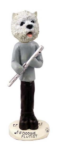 West Highland White Terrier Flutist Doogie Collectible Dog Figurine
