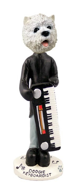 West Highland White Terrier Keyboardist Doogie Collectible Dog Figurine