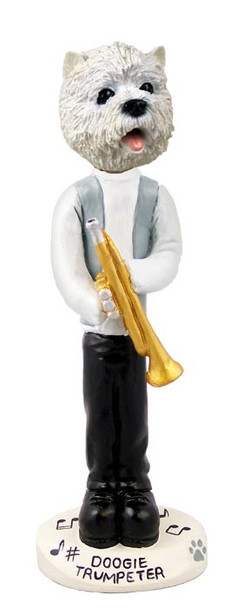 West Highland White Terrier Trumpeter Doogie Collectible Dog Figurine