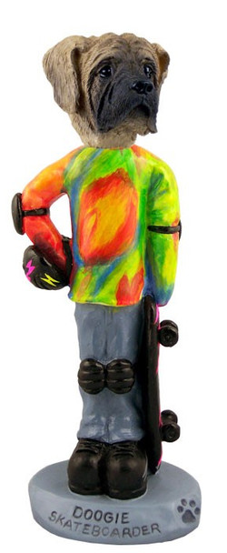 Mastiff Skateboarder Doogie Collectible Dog Figurine