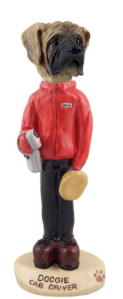 Mastiff Cab Driver Doogie Collectible Dog Figurine