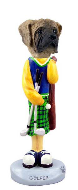 Mastiff Golf Doogie Collectible Dog Figurine
