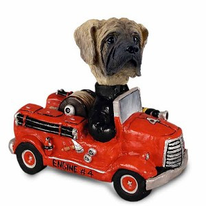 Mastiff Fire Engine Doogie Collectible Dog Figurine