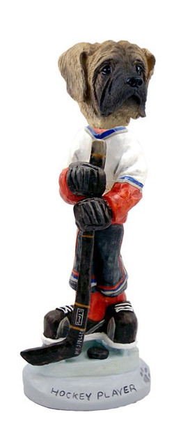 Mastiff Hockey Player Doogie Collectible Dog Figurine