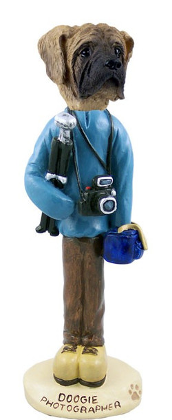 Mastiff Photographer Doogie Collectible Dog Figurine