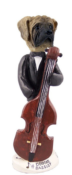 Mastiff Bassist Doogie Collectible Dog Figurine