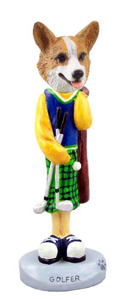 Pembroke Welsh Corgi Golf Doogie Collectible Dog Figurine