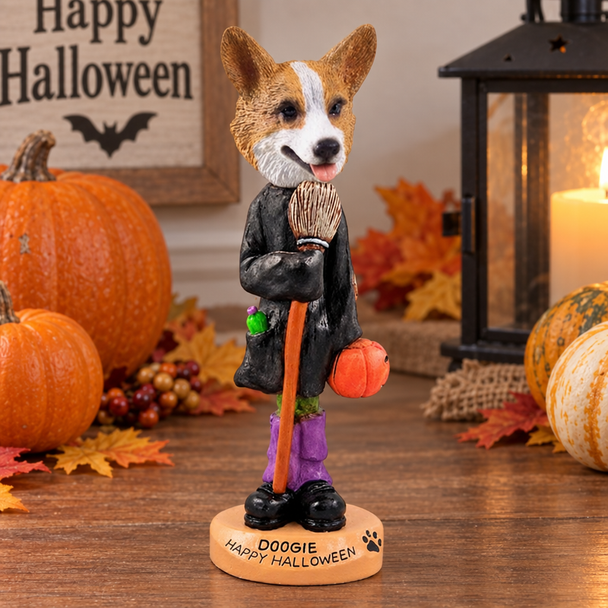 Pembroke Welsh Corgi Happy Halloween Doogie Collectible Dog Figurine