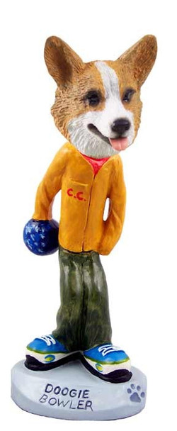 Pembroke Welsh Corgi Bowler Doogie Collectible Dog Figurine