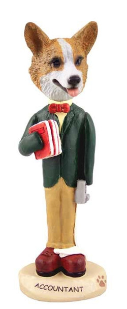 Pembroke Welsh Corgi Male Accountant Doogie Collectible Dog Figurine