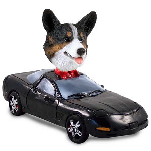 Cardigan Welsh Corgi Sports Car Doogie Collectible Dog Figurine