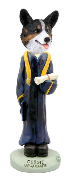 Cardigan Welsh Corgi Graduate Doogie Collectible Dog Figurine