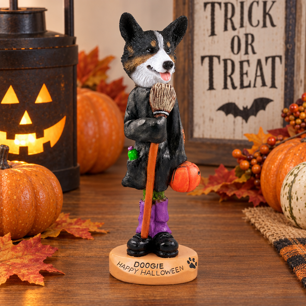 Cardigan Welsh Corgi Happy Halloween Doogie Collectible Dog Figurine