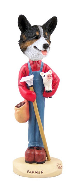 Cardigan Welsh Corgi Farmer Doogie Collectible Dog Figurine