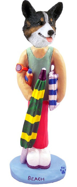 Cardigan Welsh Corgi Beach Doogie Collectible Dog Figurine