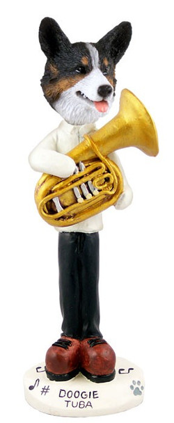 Cardigan Welsh Corgi Tuba Doogie Collectible Dog Figurine