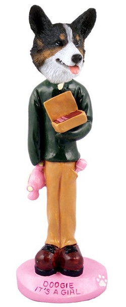 Cardigan Welsh Corgi It's a Girl Doogie Collectible Dog Figurine