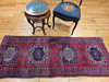 Vintage Turkish Runner in a Geometric Pattern in Red, Navy, Green, Ivory, The Persian Knot, SKU 1923