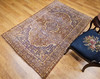 Vintage Turkish Silk Area Rug in a Floral Medallion Pattern,  @thepersianknot  , SKU 2233