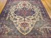 Vintage Turkish Serapi in Pale Yellow/Ivory, Blue, Green, Pink,  The Persian Knot, SKU 1531