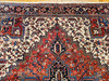 Vintage Persian Heriz in Geometric Medallion in Rust-Red, Navy, Ivory, French Blue, The Persian Knot, SKU 1193