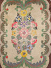 Early 1900s American Hand Hooked Rug with an Floral Pattern in Vintage Bright Colors 1446, 3’ x 4’ 9”, 1st Quarter of the 1900s, The Persian Knot