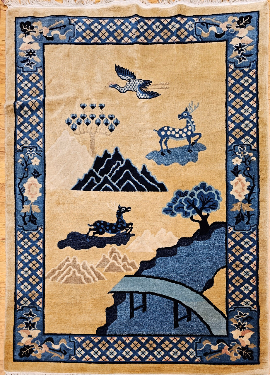 Chinese Art Deco Pictorial Rug 2208