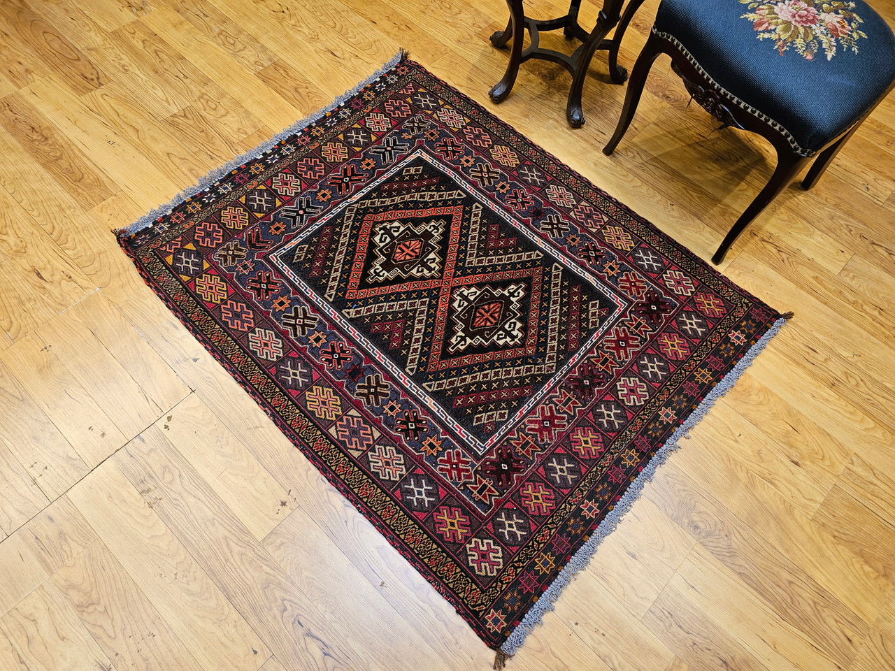 Vintage Baluch 3x4 | Handwoven Antique Textile