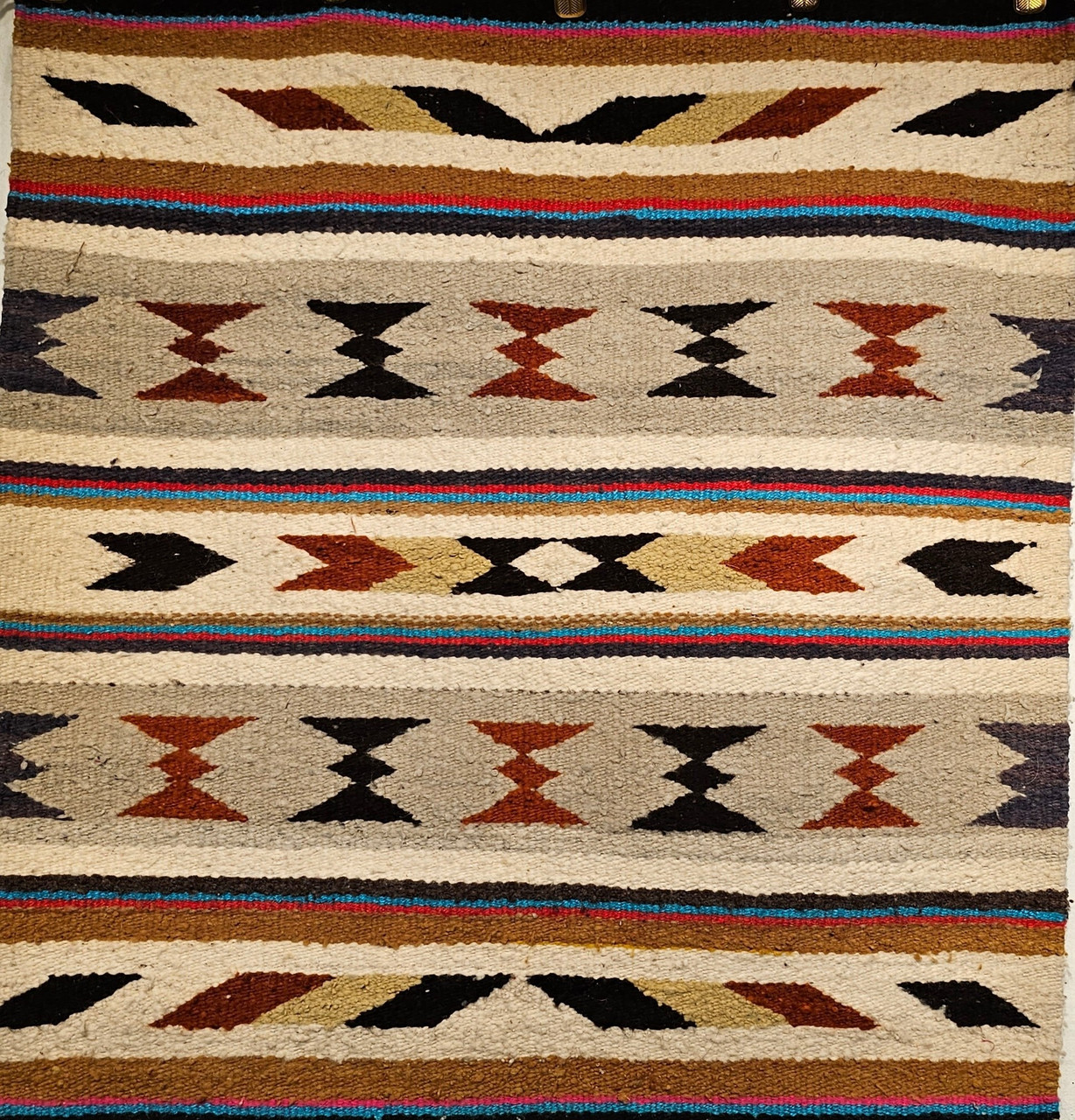 Antique Navajo Rug 2x3 | Geometric, Natural Dyes