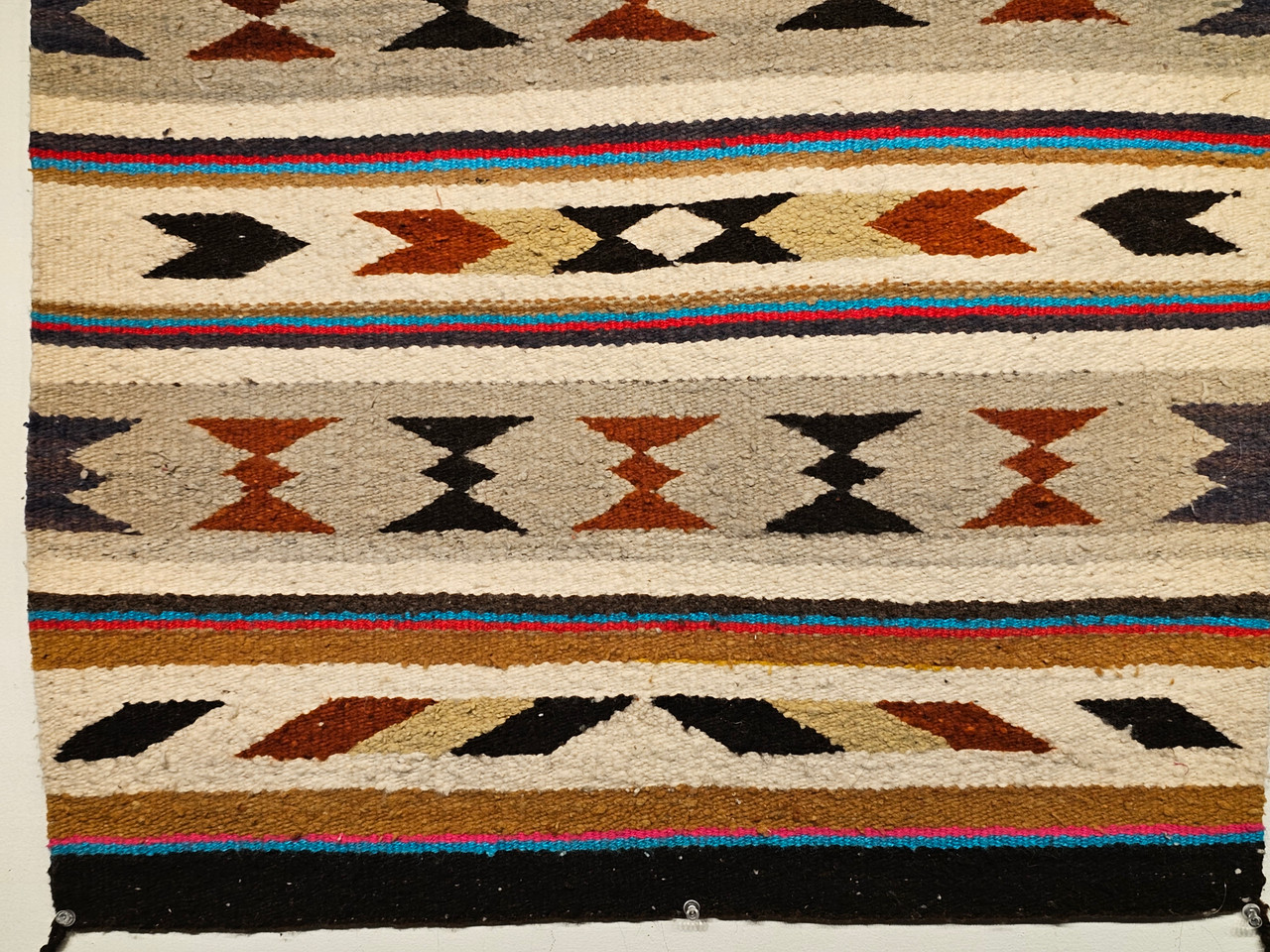 Antique Navajo Rug 2x3 | Geometric, Natural Dyes