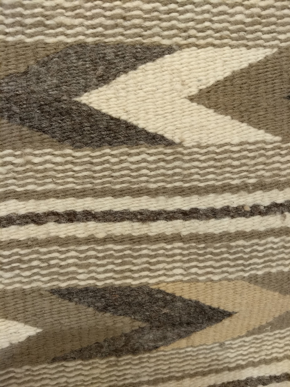 Vintage Navajo Navajo Rug, Chevron Band Pattern, Native American