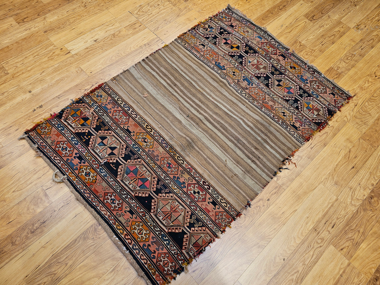Antique Tribal Shahsavan Soumak Mafrash Panel, Handwoven Wool