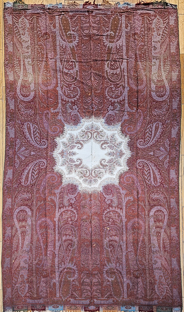 Antique Kashmiri Paisley Shawl | Victorian Era 19th Century