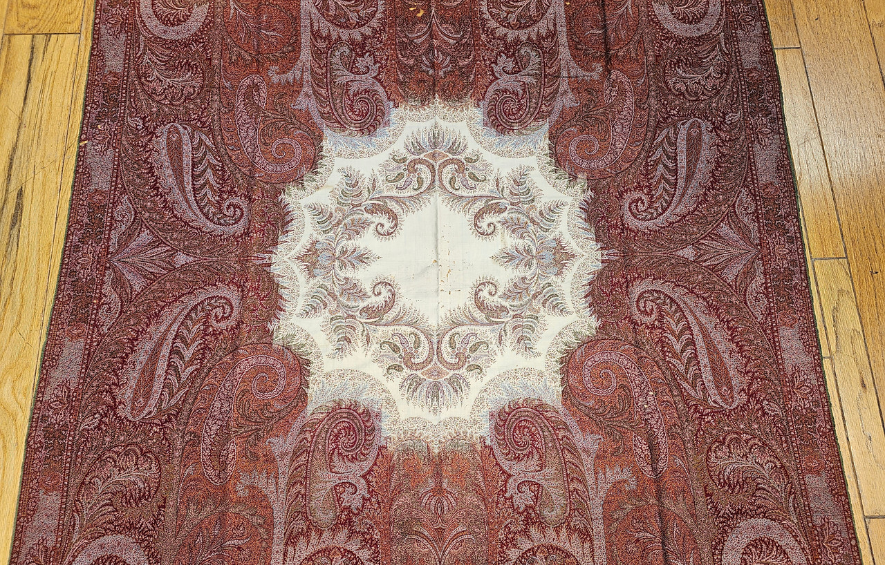 Antique Kashmiri Paisley Shawl | Victorian Era 19th Century