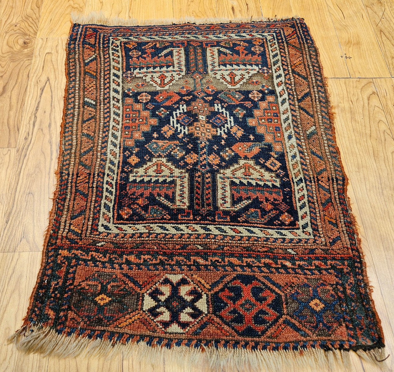 Antique Persian Afshar Tribal Rug | Geometric