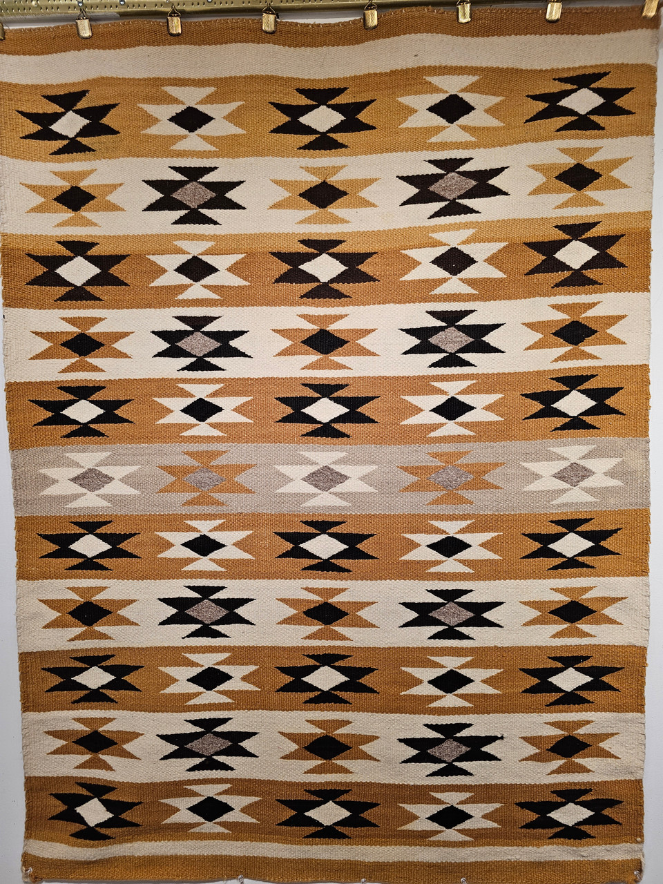 Vintage Native American Navajo Chinle Revival Rug, Wool and Cotton