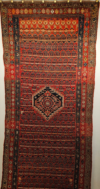 Antique Kurdish Bidjar Gallery Rug in Allover Geometric Design, The Persian Knot Gallery, SKU 1887