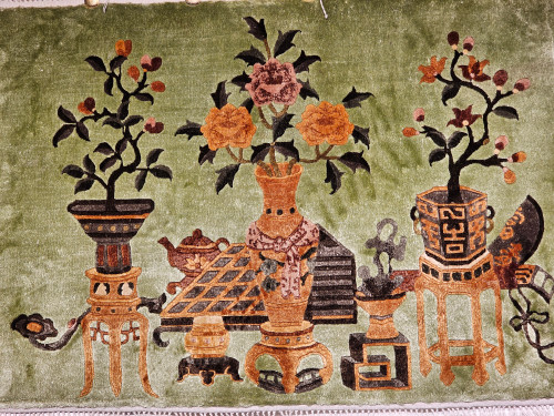 Vintage Chinese Art Deco Rug Pair | Silk Foundation