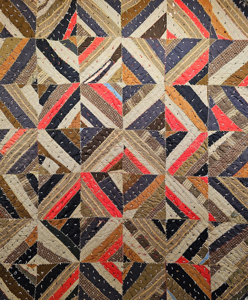 19th-century African American Southern wool quilt in diagonal block design, circa 1860s, The Persian Knot Gallery, SKU: 1982 19th-century African American Southern wool quilt in diagonal block design, circa 1860s, The Persian Knot Gallery, SKU: 1982