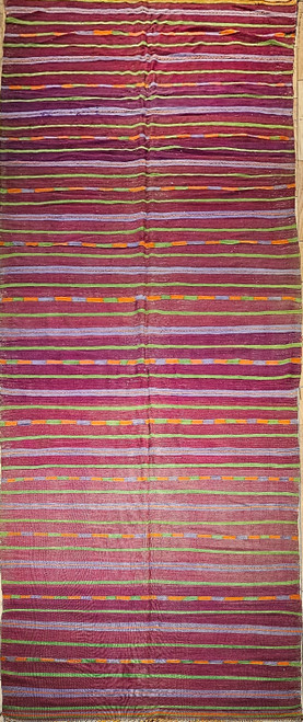 Vintage Moroccan Berber Rug 6x15 | Reversible Stripe