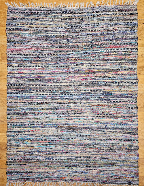 Vintage American Rag Rug | Handwoven