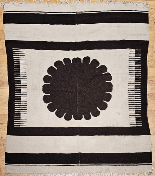 Mid-20th Century Vintage Southwestern Kilim Rug in Wool & Cotton, The Persian Knot Gallery, SKU 2130