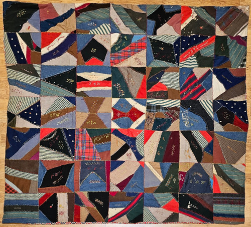 Antique American Crazy Quilt | Victorian 19th Century