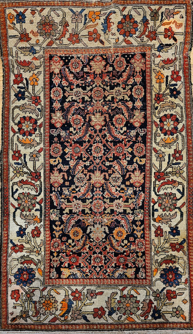 Antique Persian Malayer Rug, Hand-Knotted Wool, Geometric, 1900s, The Persian Knot Gallery, SKU 2145