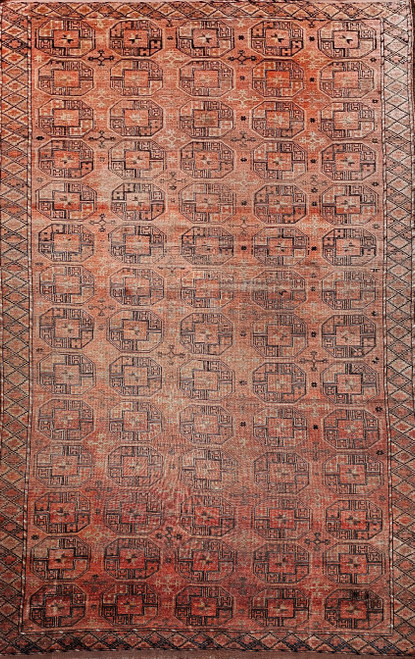 Vintage Turkmen Tekke Gallery Rug, Hand-Knotted Wool, 1920s, The Persian Knot Gallery, SKU 2181