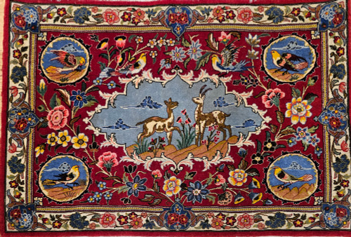 Antique Persian Tabriz Pictorial | Rug