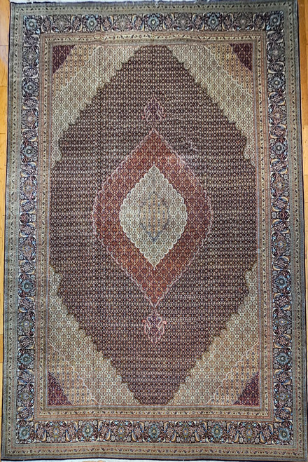 Early 20th Century Oversize Persian Tabriz in Mahi Pattern, The Persian Knot Gallery, SKU 1216