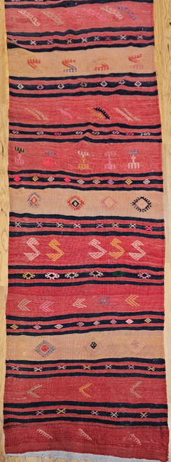 Antique Turkish Kilim Runner | Handwoven