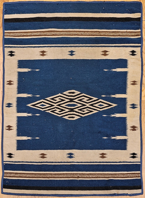Vintage Navajo Saltillo Serape Kilim | Handwoven
