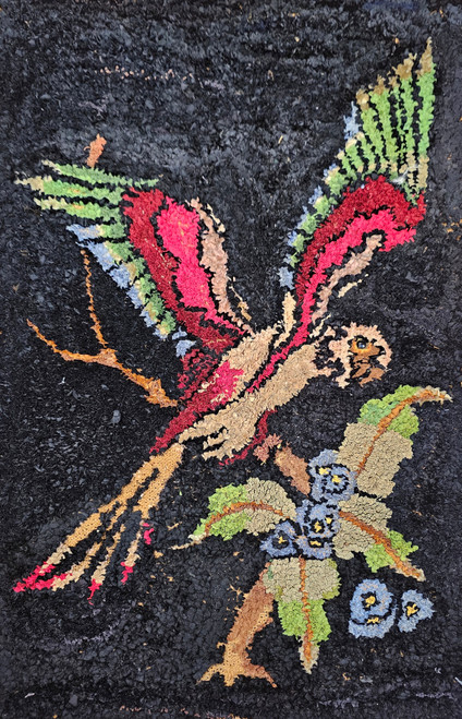 Vintage Hooked Rug | Handwoven